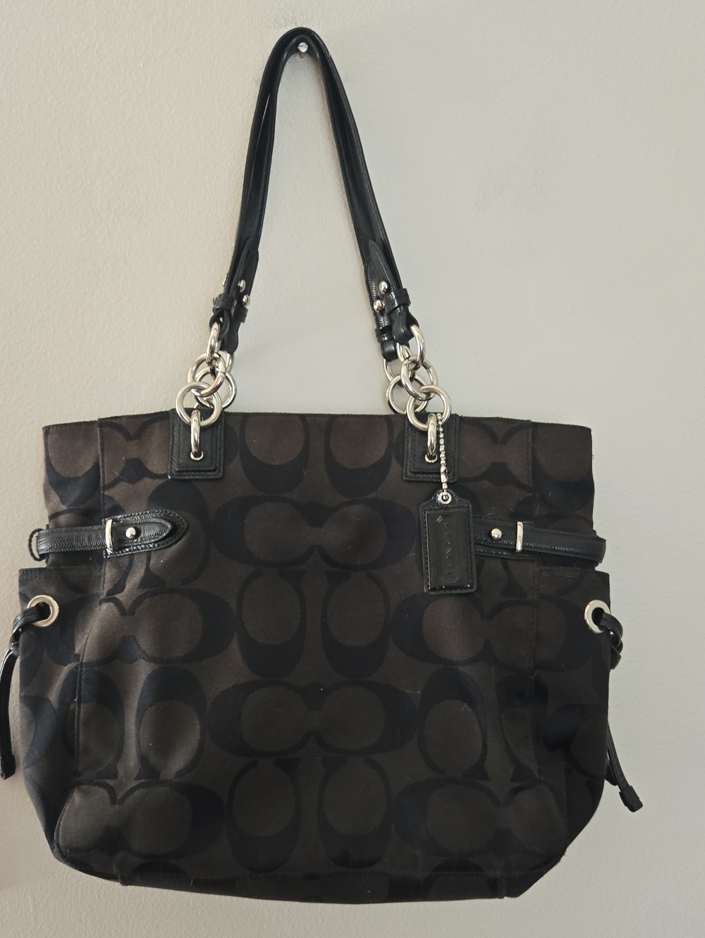 Coach Collette Tote Bag Brown/ Black